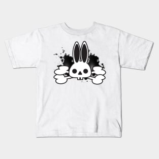 Bunny, skull, bones, horror, pirate, Halloween, rabbit, skulls Kids T-Shirt